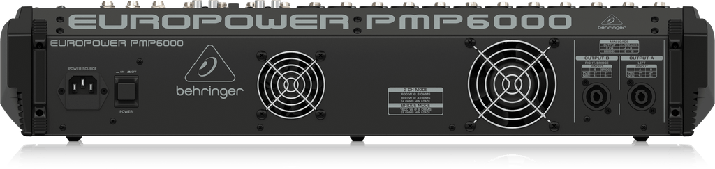 Behringer Europower PMP6000 1600W 20-Channel Powered Mixer with Dual Multi-FX Processor and FBQ Feedback Detection