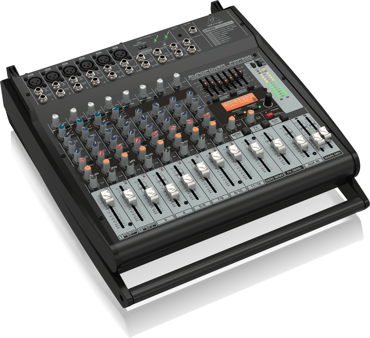 Behringer Europower PMP500 500W 12-Channel Powered Mixer with Klark Teknik Multi-FX Processor