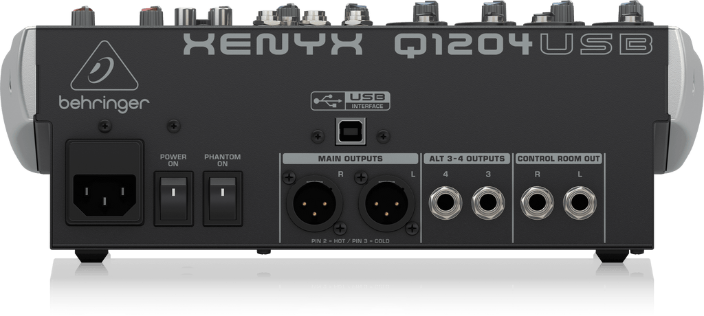 Behringer Xenyx Q1204USB Premium 12-Input 2/2-Bus Mixer with XENYX Mic Preamps and Compressors