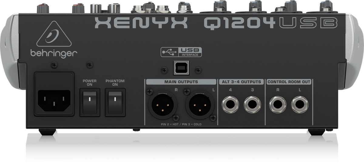 Behringer Xenyx Q1204USB Premium 12-Input 2/2-Bus Mixer with XENYX Mic Preamps and Compressors