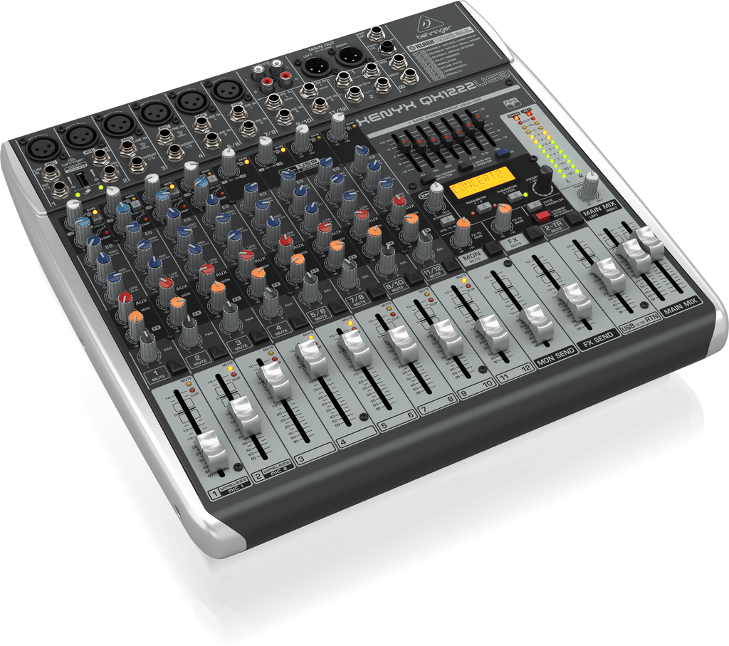 Behringer Xenyx QX1222USB Premium 16-Input 2/2-Bus Mixer with XENYX Mic Preamps and Compressors