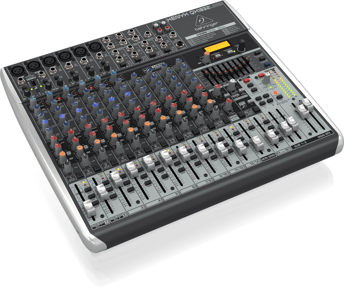 Behringer Xenyx QX1832USB Premium 18-Input 3/2-Bus Mixer with XENYX Mic Preamps and Compressors