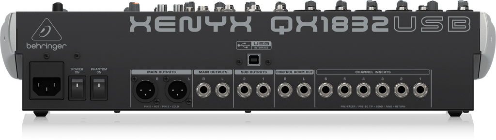 Behringer Xenyx QX1832USB Premium 18-Input 3/2-Bus Mixer with XENYX Mic Preamps and Compressors