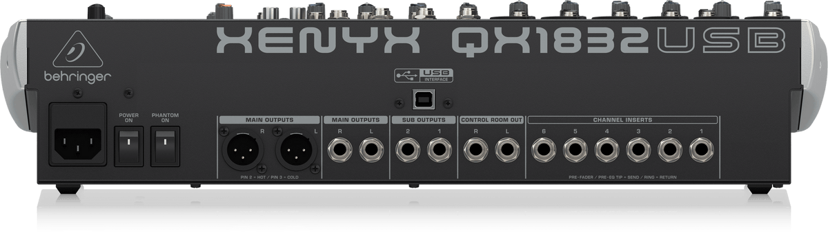 Behringer Xenyx QX1832USB Premium 18-Input 3/2-Bus Mixer with XENYX Mic Preamps and Compressors