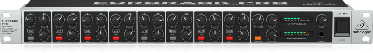 Behringer RX1602 V2 Professional Multi-Purpose 16-Input Ultra-Low Noise Line Mixer