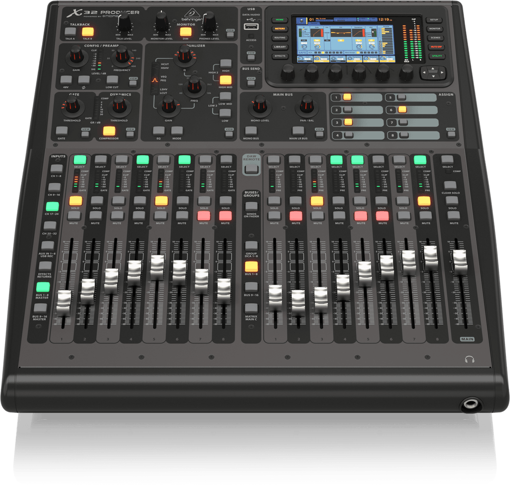 Behringer X32 Producer 40-Input, 25-Bus Rack-Mountable Digital Mixing Console with 16 Programmable Midas Preamps
