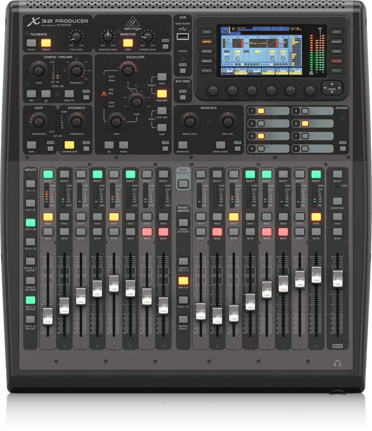 Behringer X32 Producer 40-Input, 25-Bus Rack-Mountable Digital Mixing Console with 16 Programmable Midas Preamps