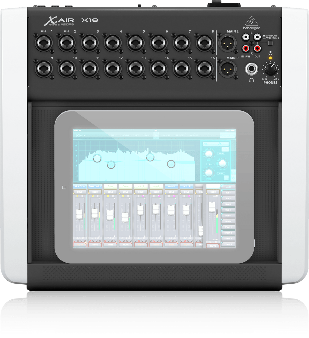 Behringer X Air X18 18-Channel, 12-Bus Digital Mixer for iPad/Android Tablets with 16 Programmable Midas Preamps