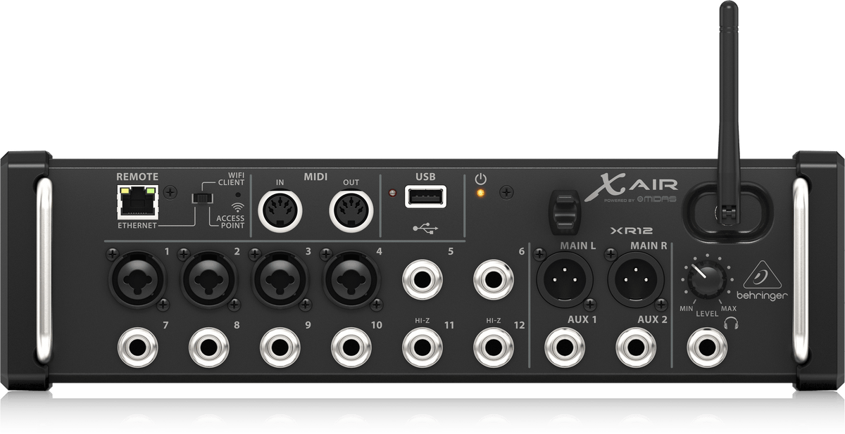Behringer X Air XR12 12-Input Digital Mixer for iPad/Android Tablets with 4 Programmable Midas Preamps