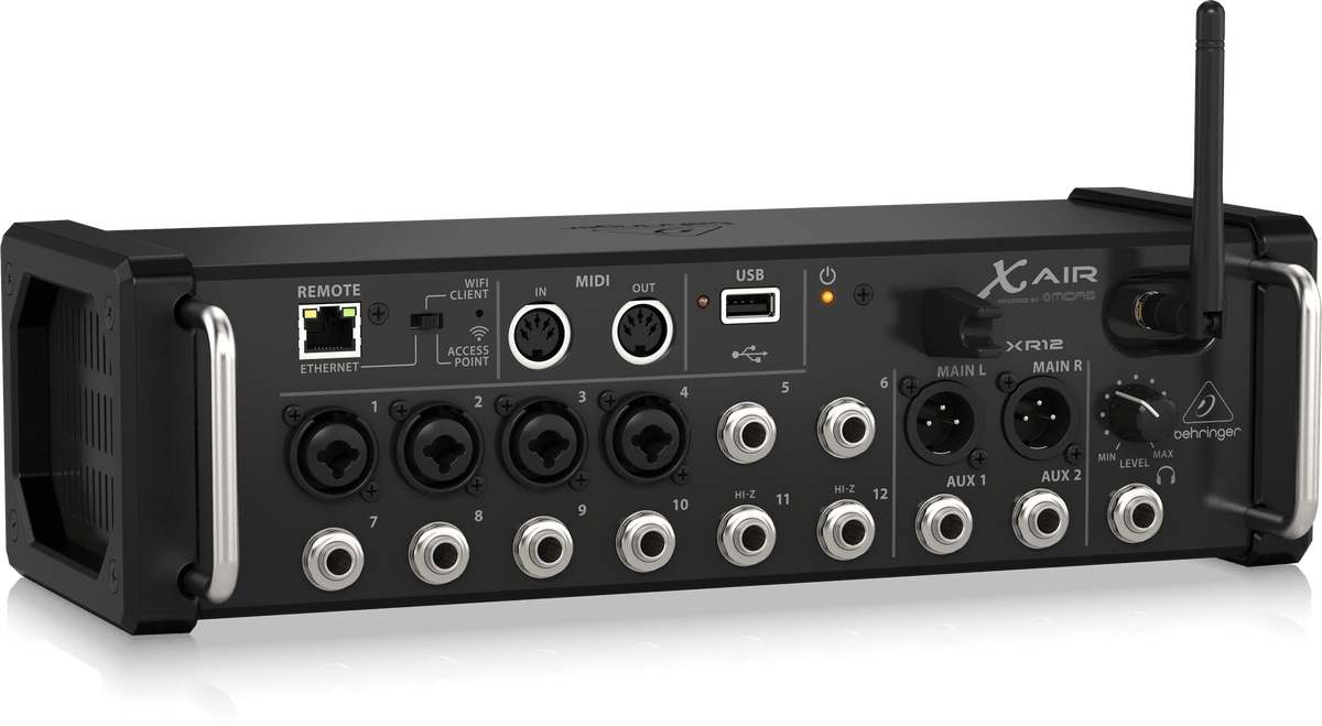 Behringer X Air XR12 12-Input Digital Mixer for iPad/Android Tablets with 4 Programmable Midas Preamps