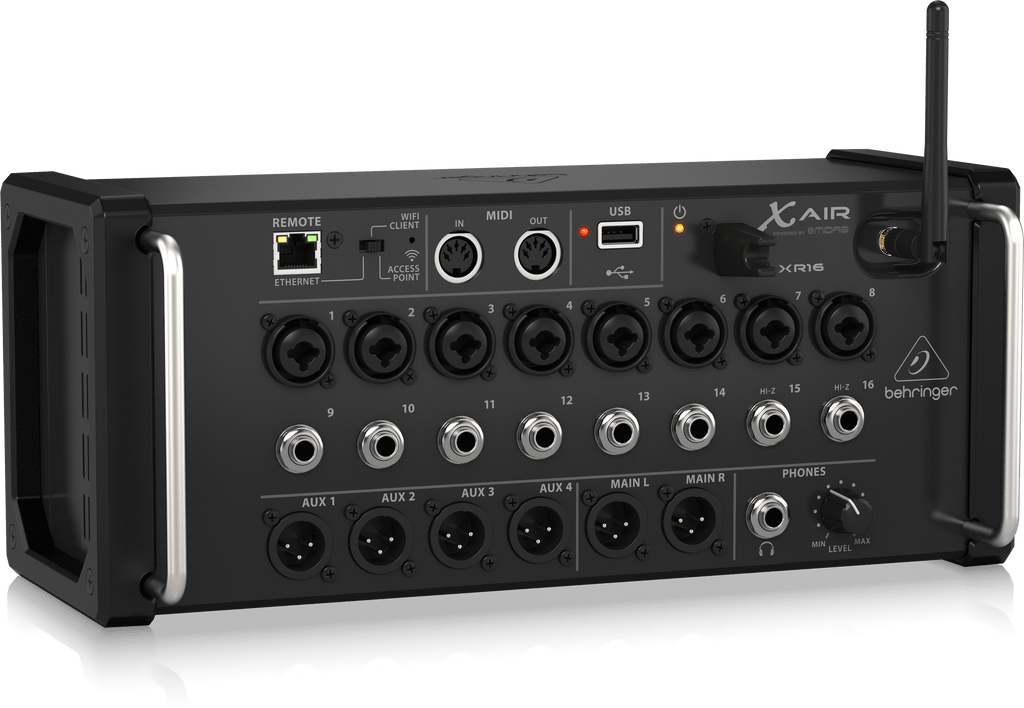 Behringer X Air XR16 16-Input Digital Mixer for iPad/Android Tablets with 8 Programmable Midas Preamps