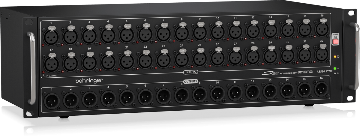 Behringer S32 I/O Box with 32 Remote-Controllable Midas Preamps