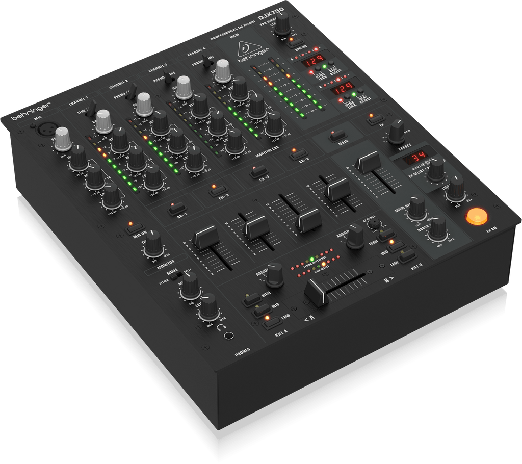 Behringer DJX750 Professional 5-Channel DJ Mixer with Advanced Digital Effects and BPM Counter