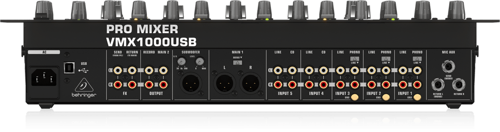 Behringer VMX1000USB Professional 7-Channel Rack-Mount DJ Mixer with USB/Audio Interface