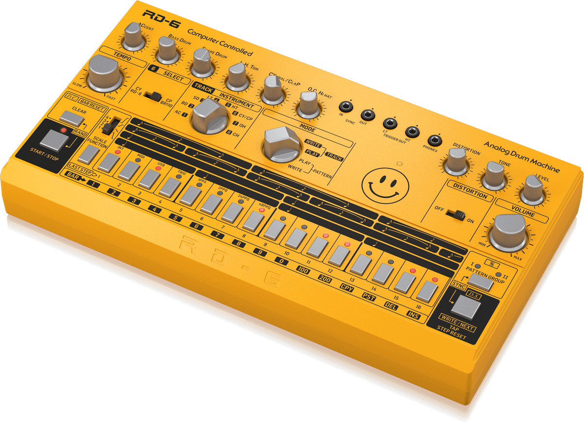 Behringer RD-6-RD Classic Analog Drum Machine with 8 Drum Sounds