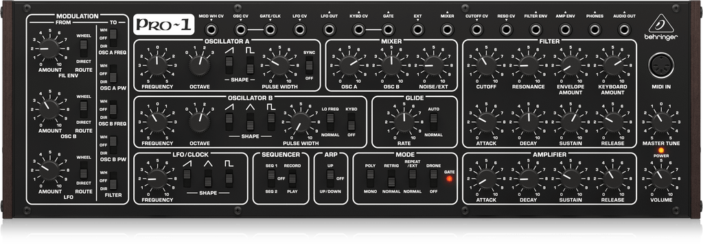 Behringer PRO-1 Analog Synthesizer with Dual VCOs