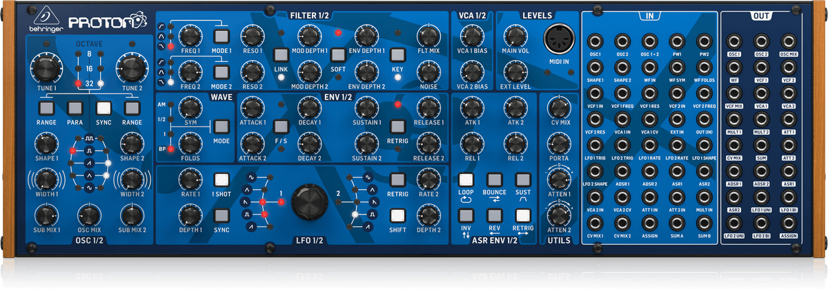 Behringer PROTON Analog Paraphonic Semi-Modular Synthesizer with 2 VCOs
