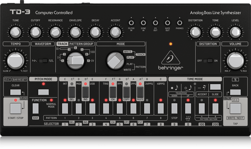 Behringer TD-3-BK Analog Bass Line Synthesizer with VCO