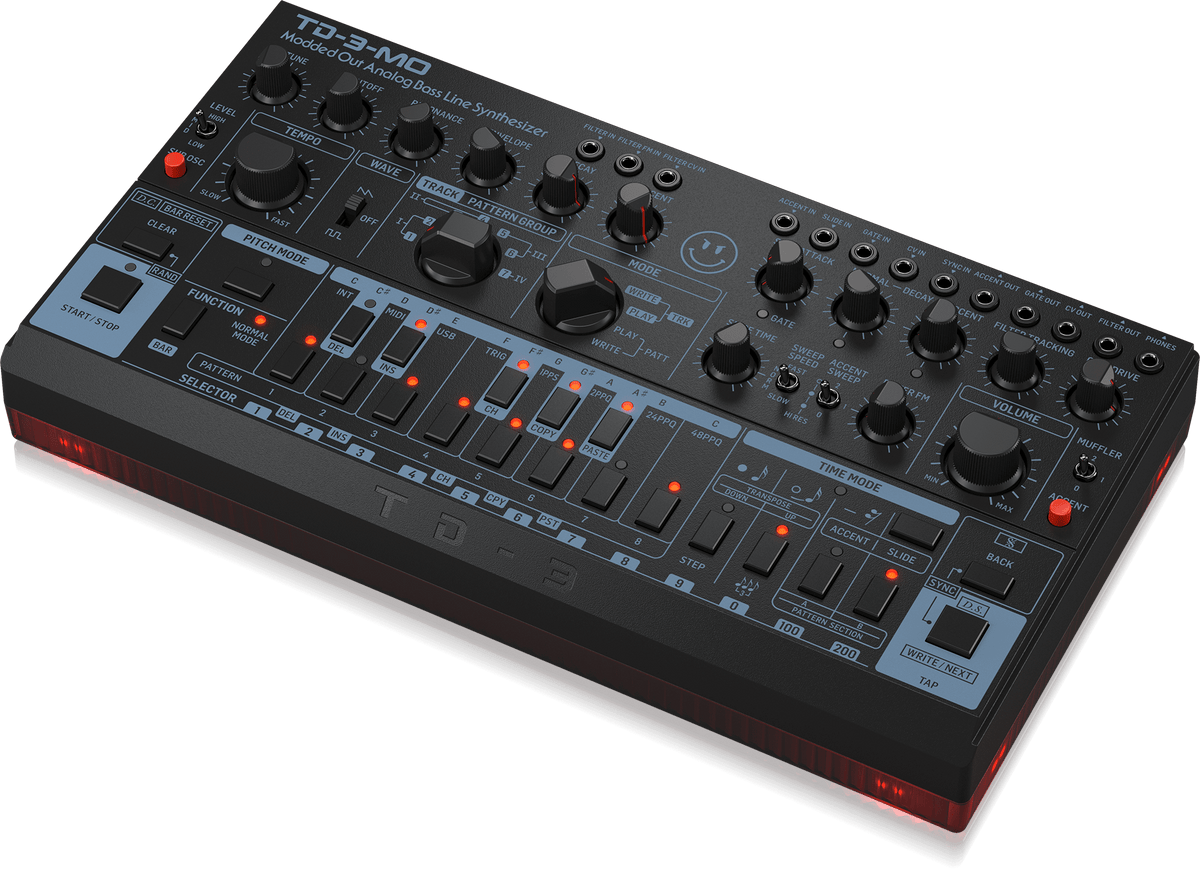 Behringer TD-3-MO-BK “Modded Out” Analog Bass Line Synthesizer with VCO