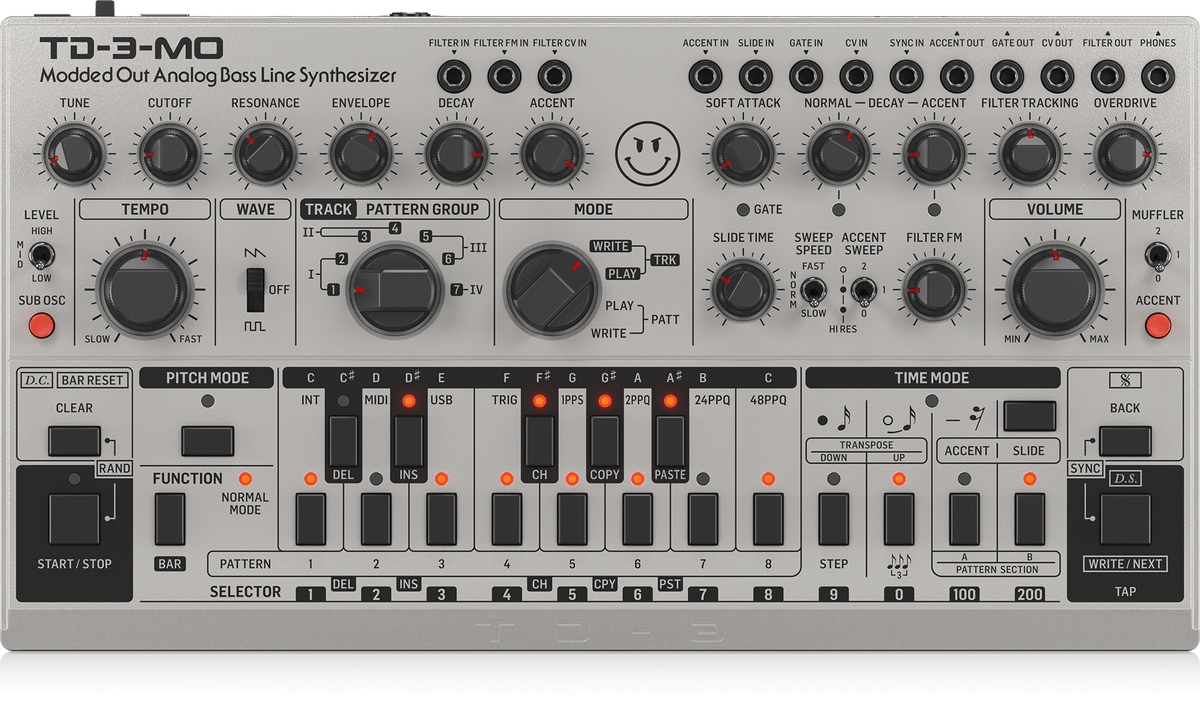 Behringer TD-3-MO-SR “Modded Out” Analog Bass Line Synthesizer with VCO