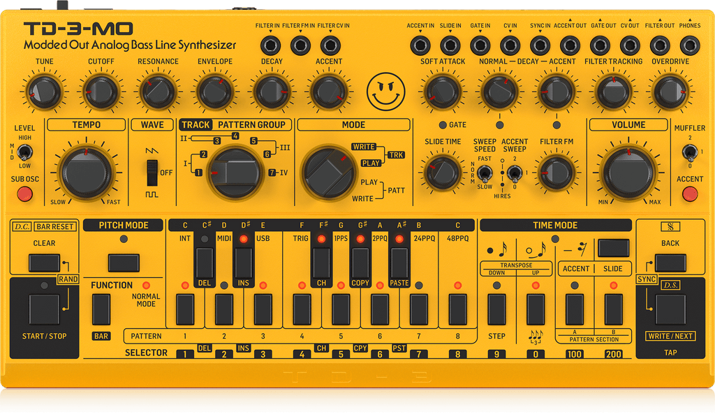 Behringer TD-3-MO-AM “Modded Out” Analog Bass Line Synthesizer with VCO