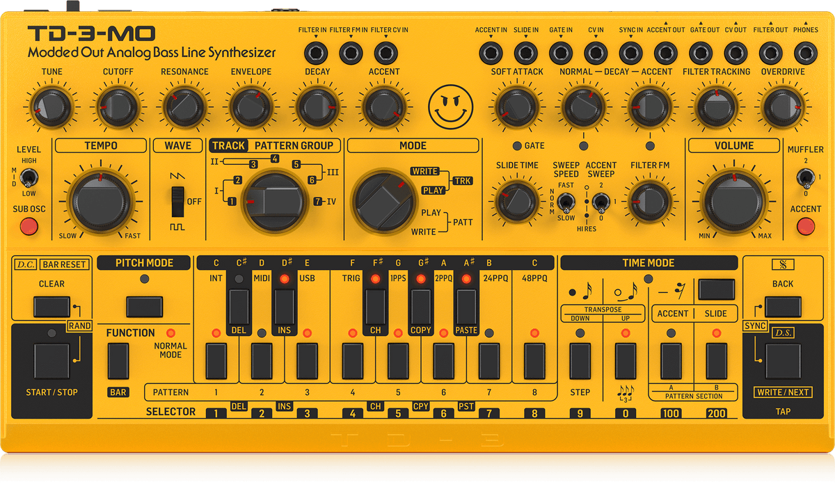 Behringer TD-3-MO-AM “Modded Out” Analog Bass Line Synthesizer with VCO