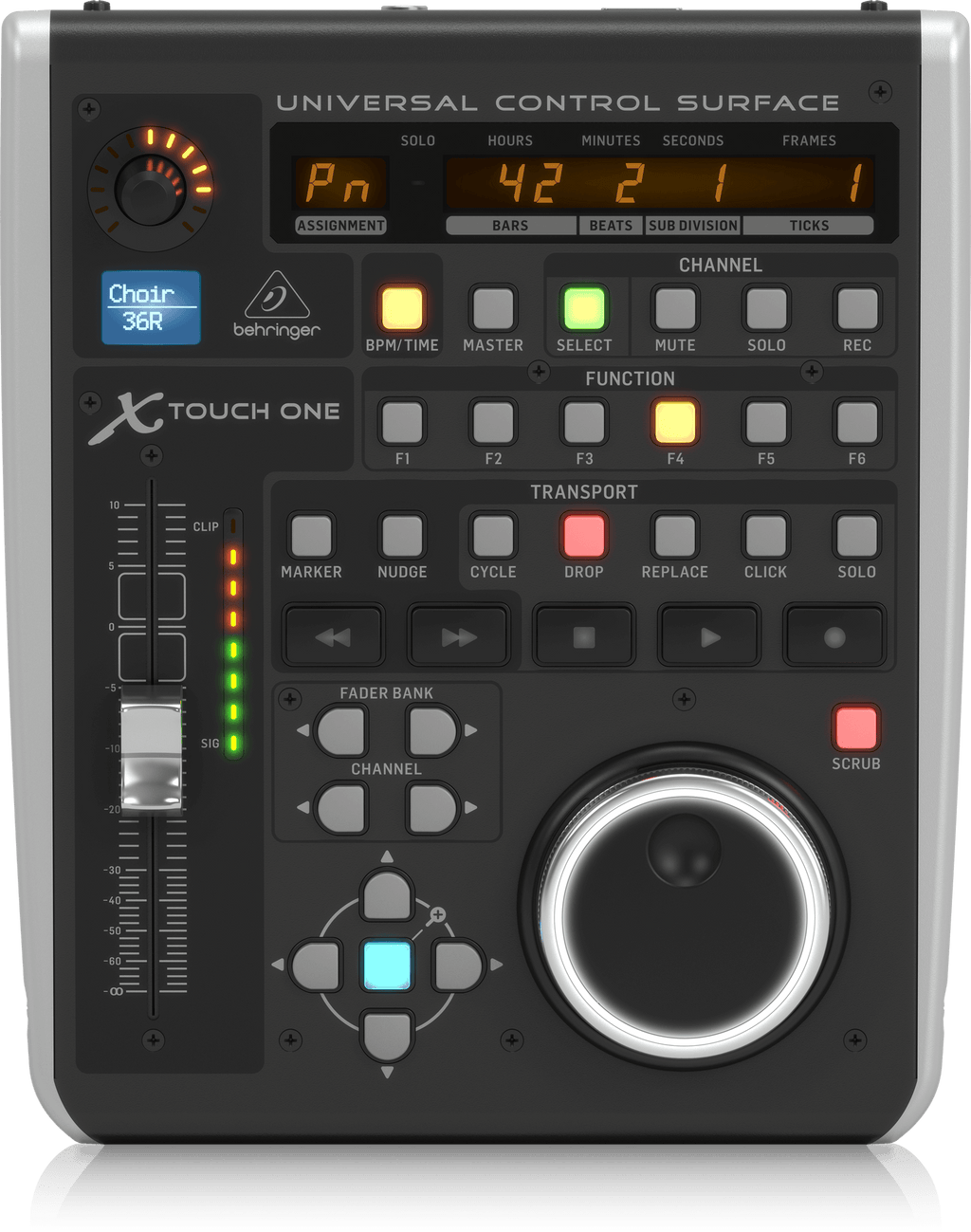 Behringer X-TOUCH ONE Universal Control Surface with Touch-Sensitive Motor Fader and LCD Scribble