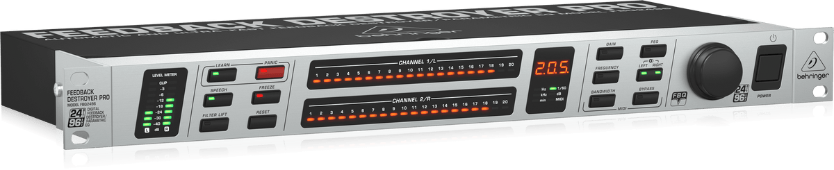 Behringer FBQ2496 Automatic and Ultra-Fast Feedback Destroyer/Parametric EQ with 40 FBQ Filters
