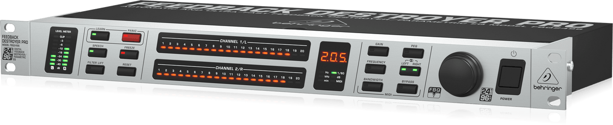 Behringer FBQ2496 Automatic and Ultra-Fast Feedback Destroyer/Parametric EQ with 40 FBQ Filters