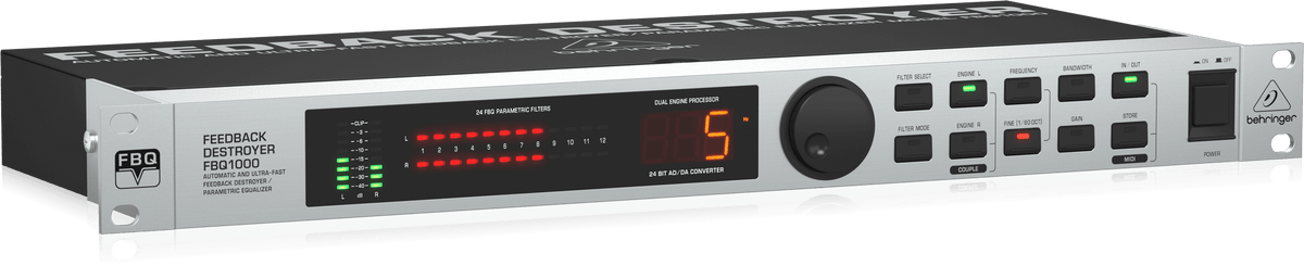 Behringer FBQ1000 Automatic and Ultra-Fast Feedback Destroyer/Parametric EQ with 24 FBQ Filters