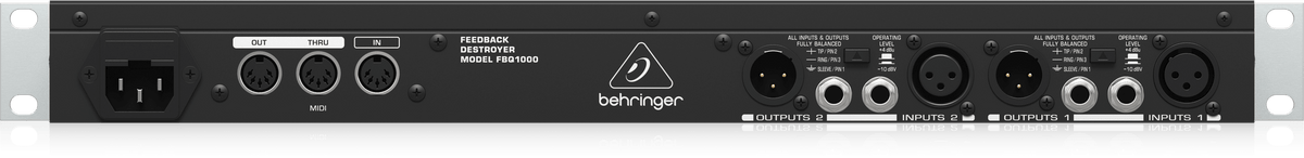 Behringer FBQ1000 Automatic and Ultra-Fast Feedback Destroyer/Parametric EQ with 24 FBQ Filters