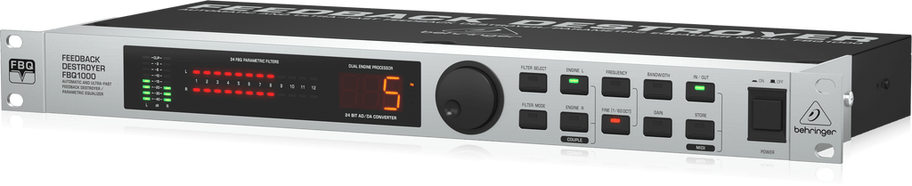 Behringer FBQ1000 Automatic and Ultra-Fast Feedback Destroyer/Parametric EQ with 24 FBQ Filters