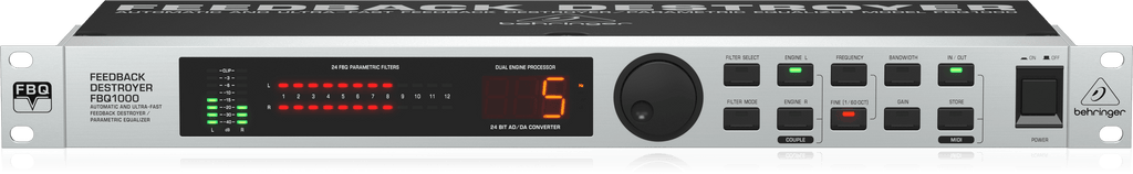 Behringer FBQ1000 Automatic and Ultra-Fast Feedback Destroyer/Parametric EQ with 24 FBQ Filters