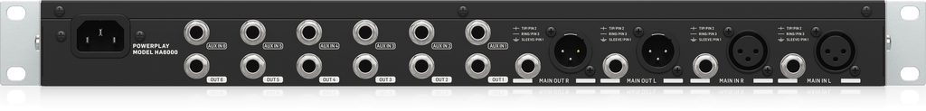 Behringer HA6000 6-Channel High-Power Headphones Mixing and Distribution Amplifier