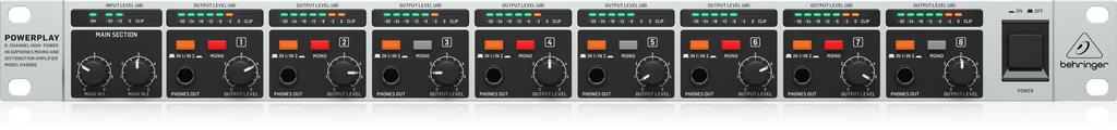 Behringer HA8000 V2 8-Channel Stereo Headphone Amplifier