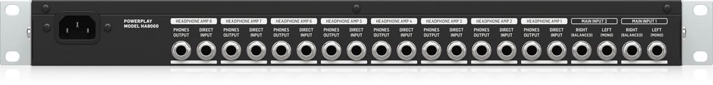 Behringer HA8000 V2 8-Channel Stereo Headphone Amplifier