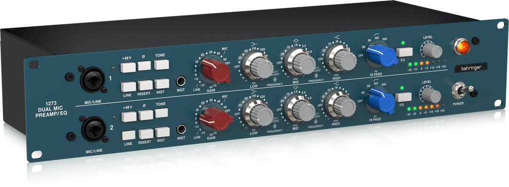 Behringer 1273 2-Channel Class-A Microphone Preamplifier with 3-Band EQ