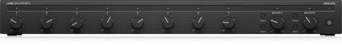 Lab Gruppen CMA2402 2 x 240 Watt Commercial Mixer Amplifier with 8 Inputs