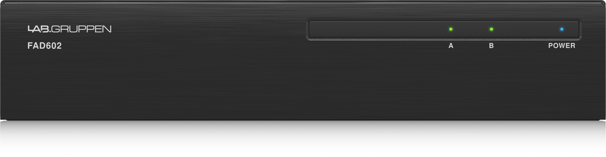 Lab Gruppen FAD602 2 x 60 Watt Commercial Amplifier with Direct Drive Technology, Dante Networking and Energy Star Certification