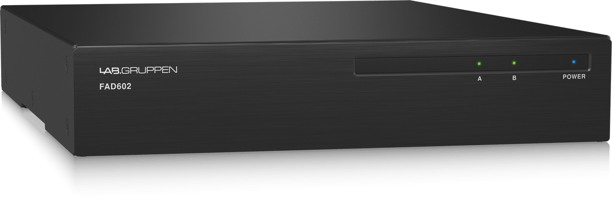 Lab Gruppen FAD602 2 x 60 Watt Commercial Amplifier with Direct Drive Technology, Dante Networking and Energy Star Certification