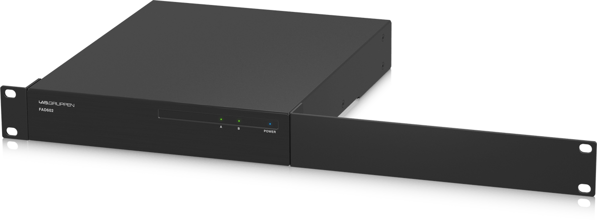 Lab Gruppen FAD602 2 x 60 Watt Commercial Amplifier with Direct Drive Technology, Dante Networking and Energy Star Certification