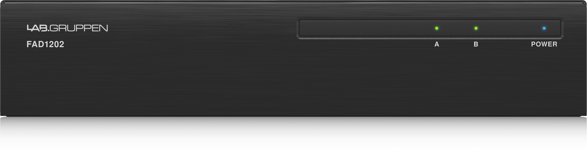 Lab Gruppen FAD1202 2 x 120 Watt Commercial Amplifier with Direct Drive Technology, Dante Networking and Energy Star Certification