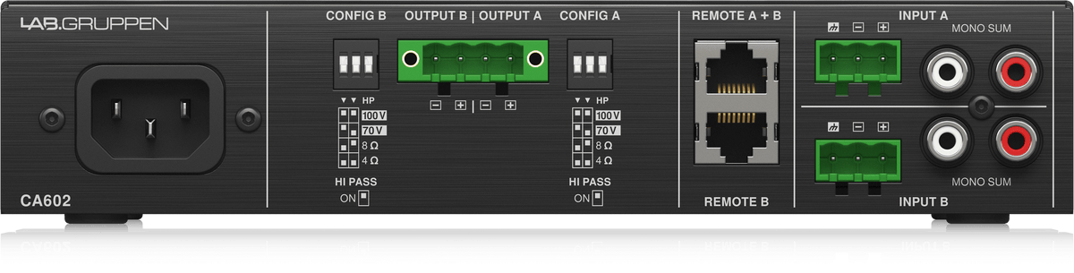 Lab Gruppen CA602 2 x 60 Watt Commercial Amplifier with Energy Star Certification