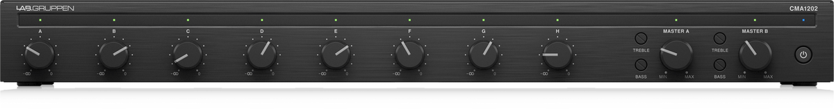 Lab Gruppen CMA1202 2 x 120 Watt Commercial Mixer Amplifier with 8 Inputs
