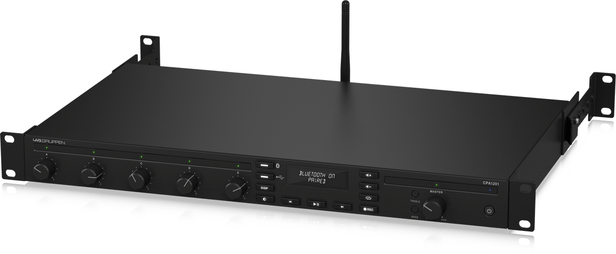 Lab Gruppen CPA1201 120 Watt Commercial Mixer Amplifier with 5 Inputs, Bluetooth Streaming, USB Media Player