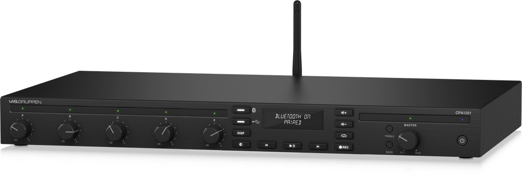 Lab Gruppen CPA1201 120 Watt Commercial Mixer Amplifier with 5 Inputs, Bluetooth Streaming, USB Media Player