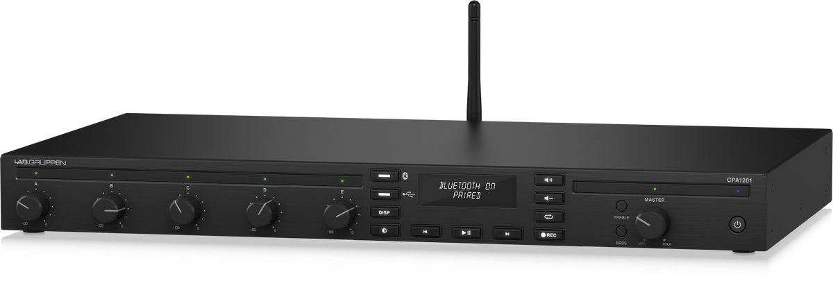 Lab Gruppen CPA1201 120 Watt Commercial Mixer Amplifier with 5 Inputs, Bluetooth Streaming, USB Media Player