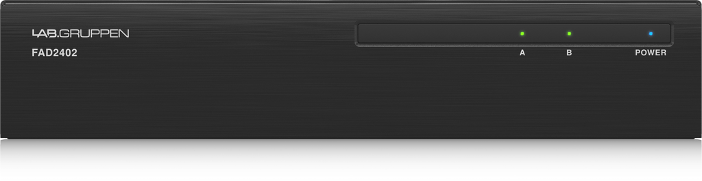 Lab Gruppen FAD2402 2 x 240 Watt Commercial Amplifier with Direct Drive Technology, Dante Networking and Energy Star Certification