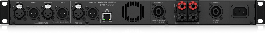 Lab Gruppen IPX 1200 Compact 1,200 Watt 2-Channel DSP Controlled Power Amplifier