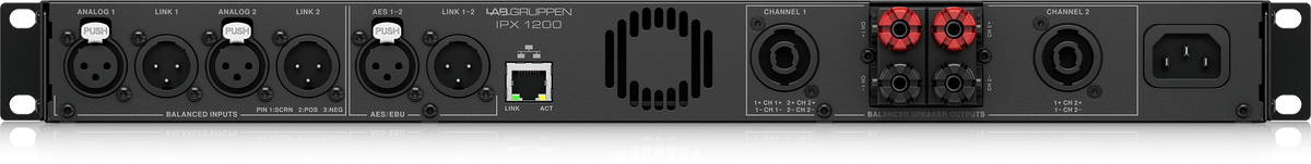 Lab Gruppen IPX 1200 Compact 1,200 Watt 2-Channel DSP Controlled Power Amplifier